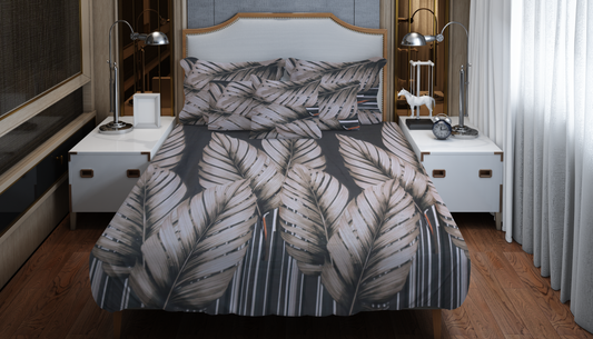 Luxe Tropics – Dark Botanical Bedding Set