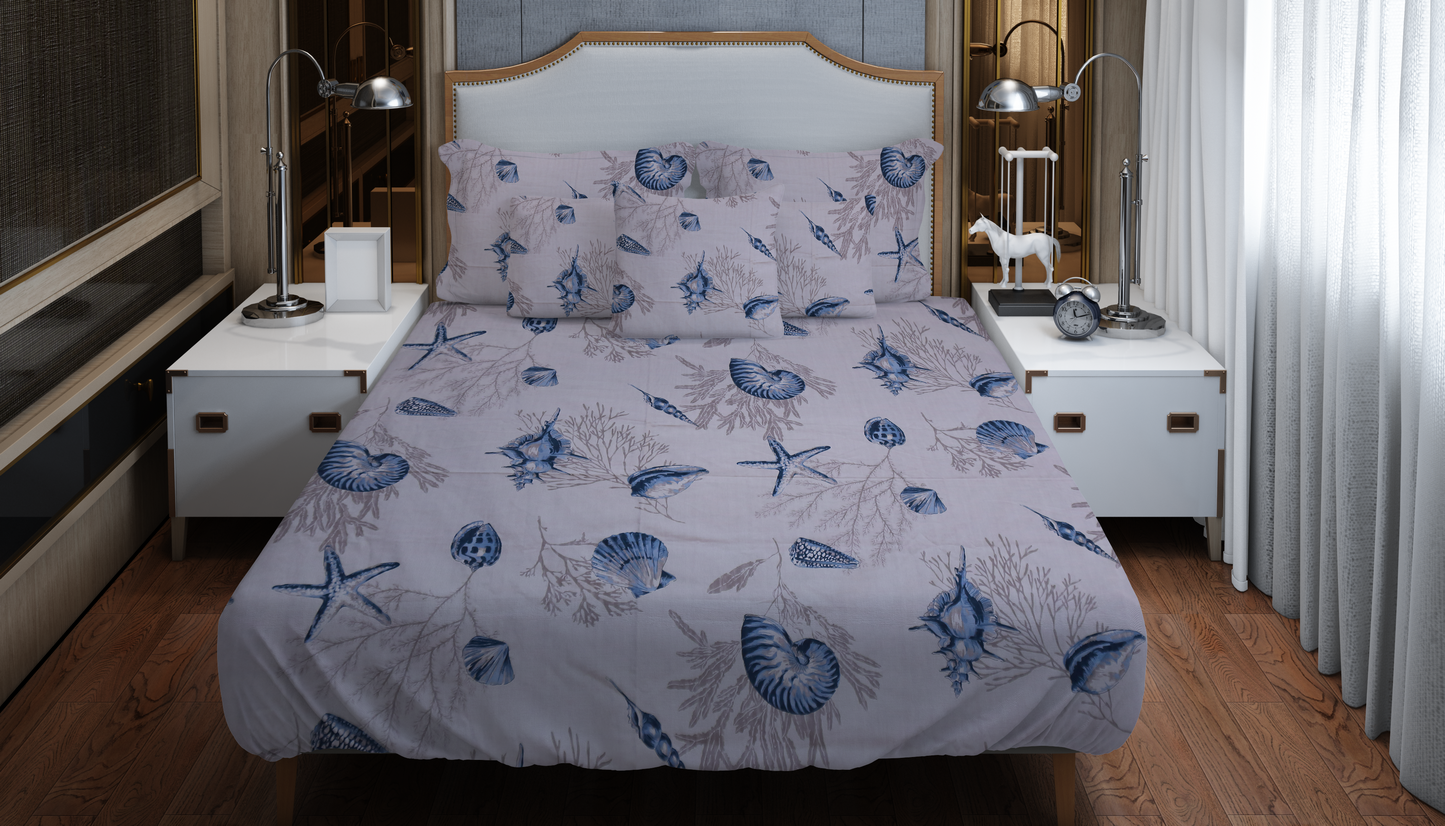 Ocean Breeze – Coastal Seashell Bedding Set