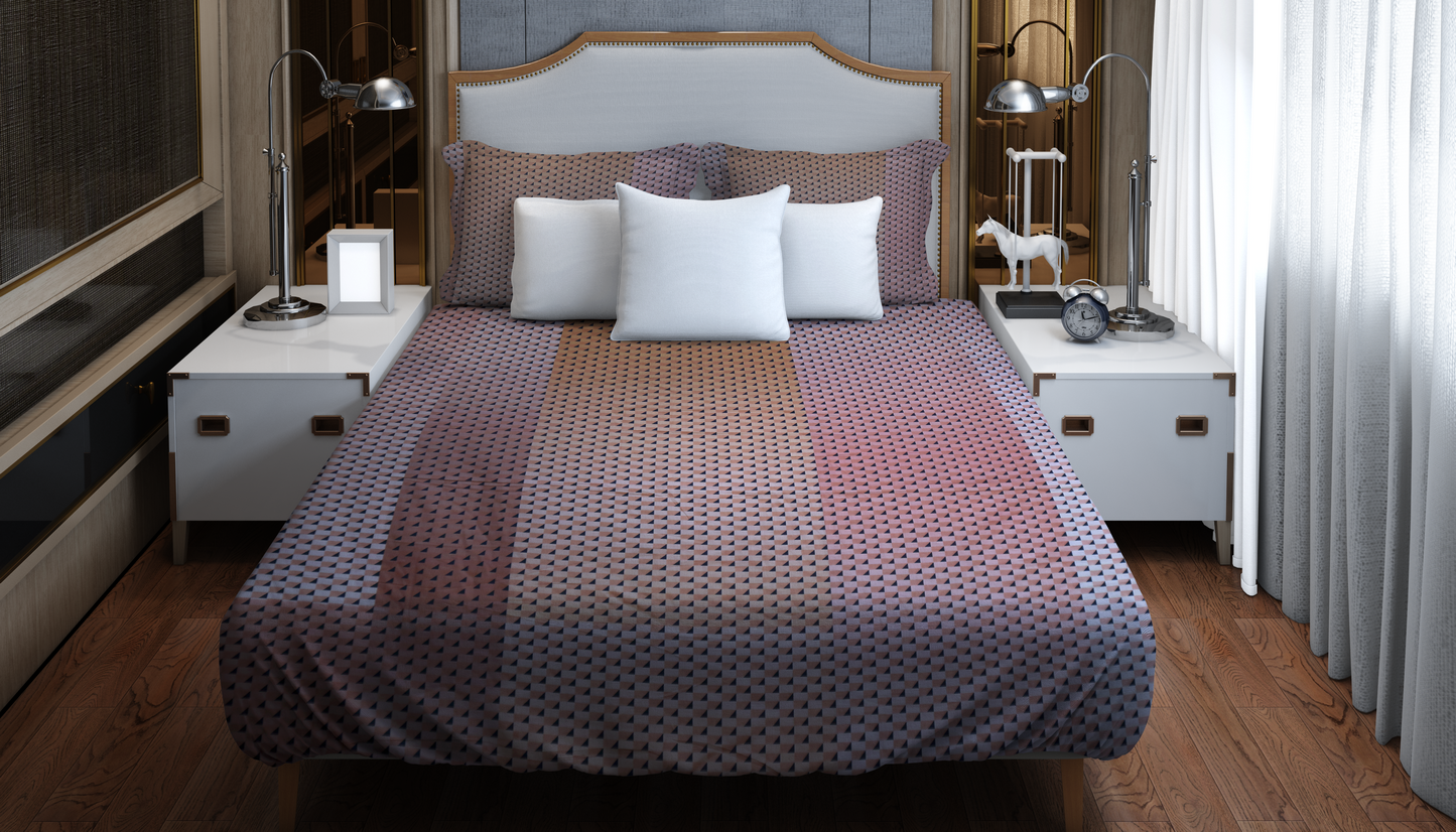 Modern Gradient Geometric Bedding Set – Sleek & Stylish Comfort