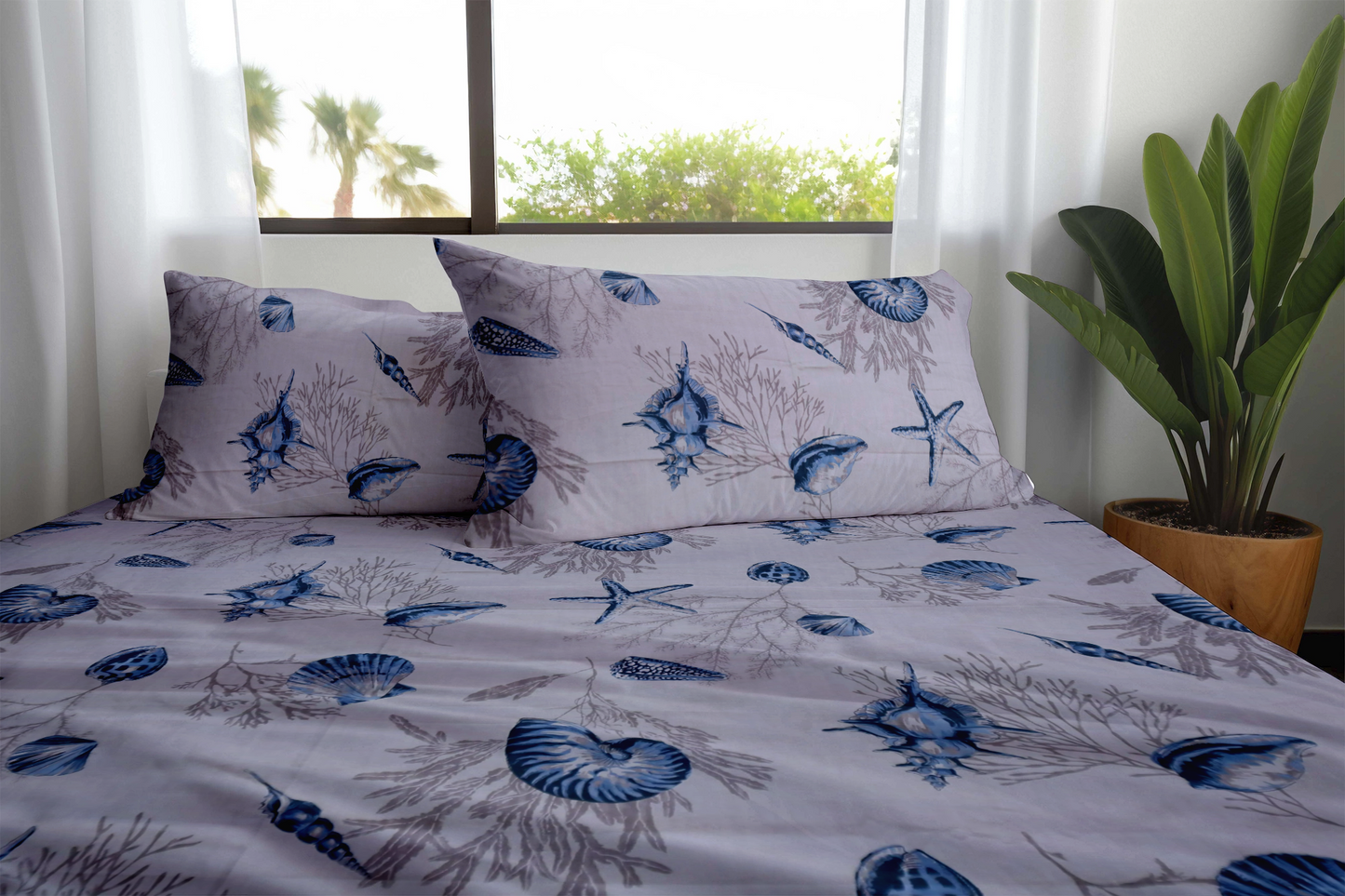 Ocean Breeze – Coastal Seashell Bedding Set