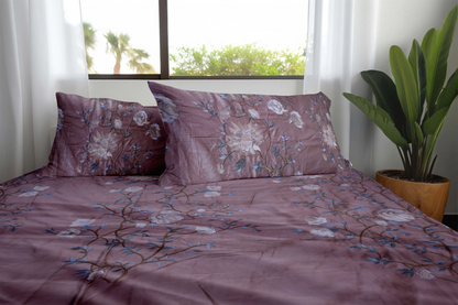 Blush Bloom Embroidered Bedding Set