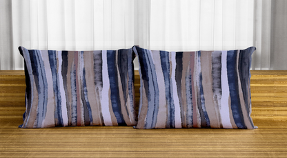 Ocean Waves – Abstract Watercolor Striped Bedding Set